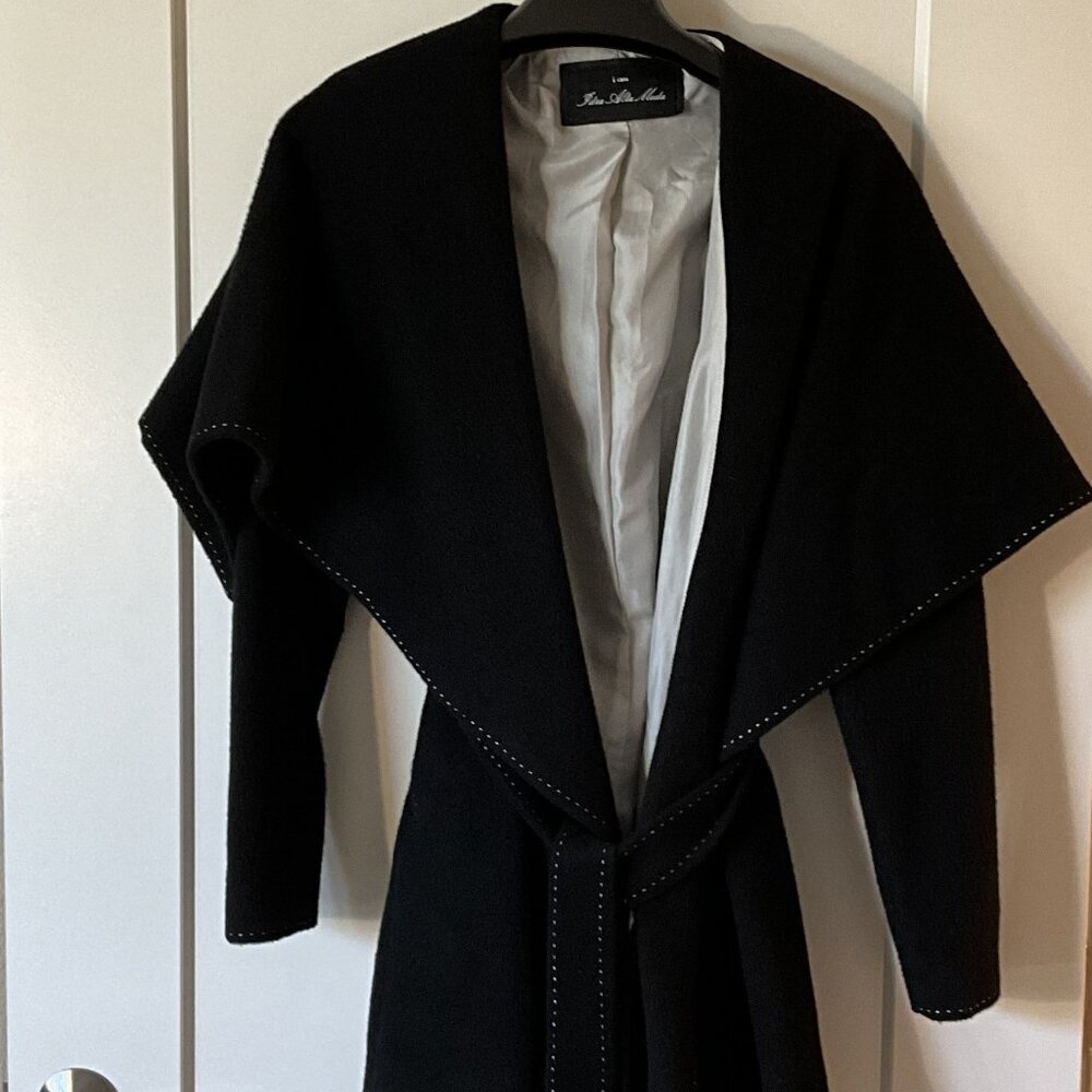 I am Idra Alta Moda baby alpaca blend wrap coat - Picture 1 of 7